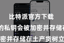 比特派官方下载  用户的私钥会被加密并存储在土产货树立上