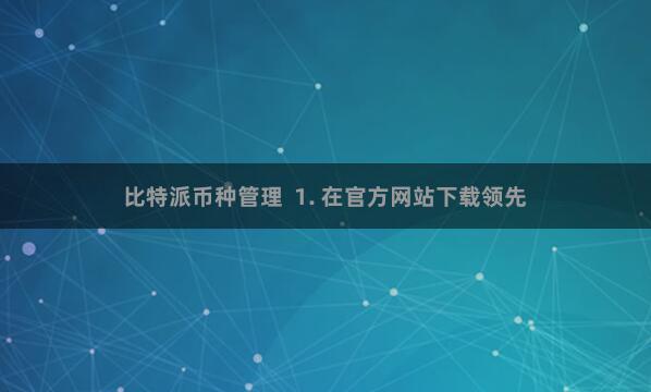 比特派币种管理  1. 在官方网站下载领先